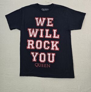 Queen Black T-Shirt with Red Graphic